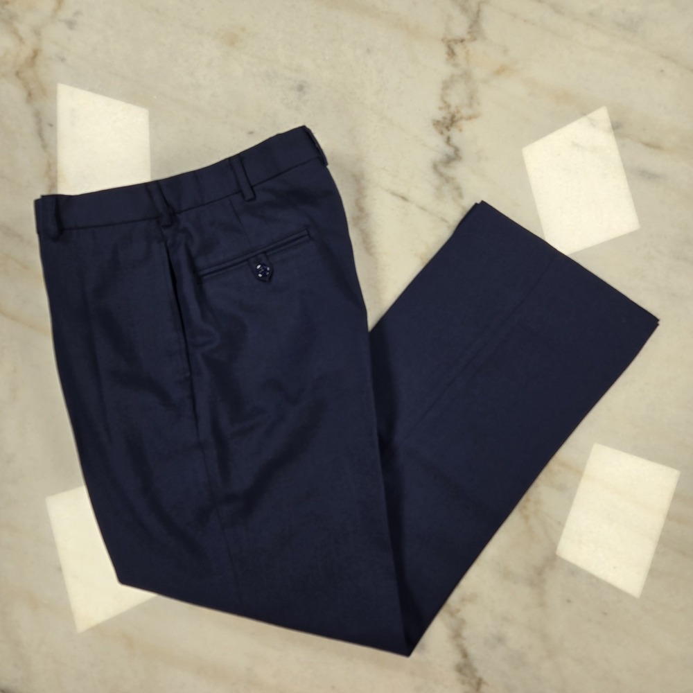 DLA Military Dress Trousers Men 31R Navy Blue Defense Logistics Agency Poly/Wool